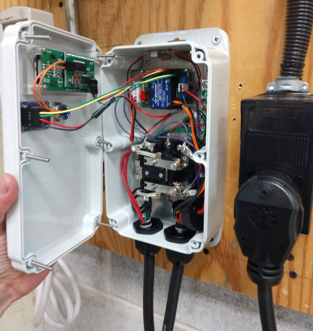 EVSE that I built mounted to my garage wall