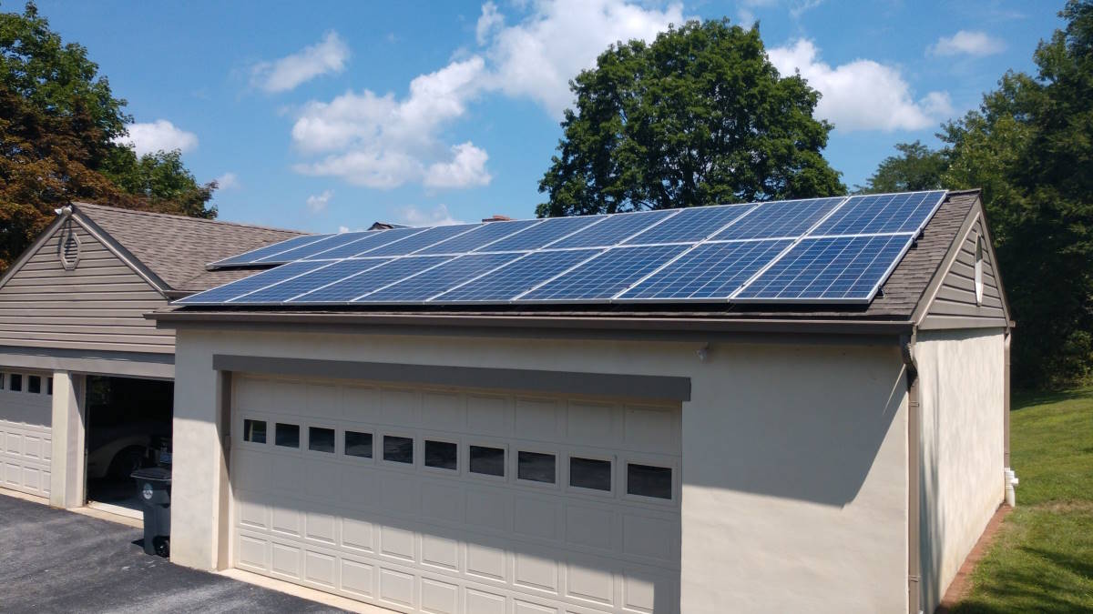 These panels on my garage are part of the 17kW solar system on my house.