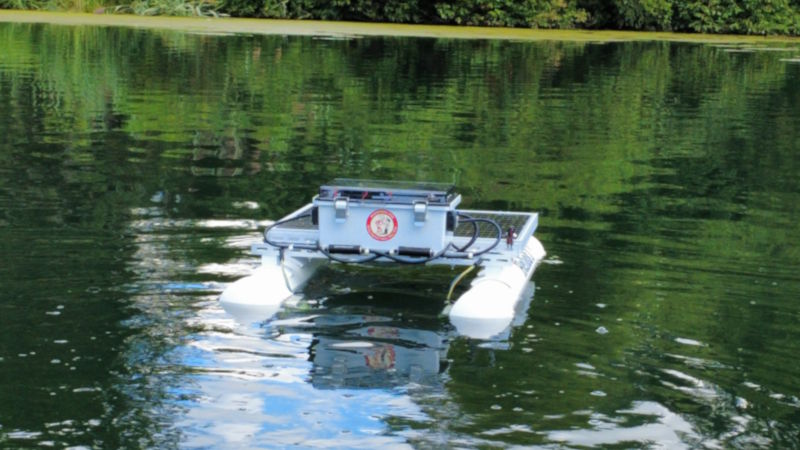 Rear view on water with ESC speed controllers visible