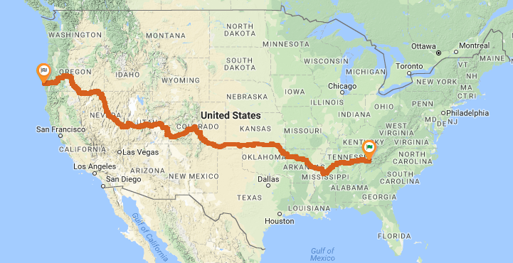 Trans-Am Trail Map